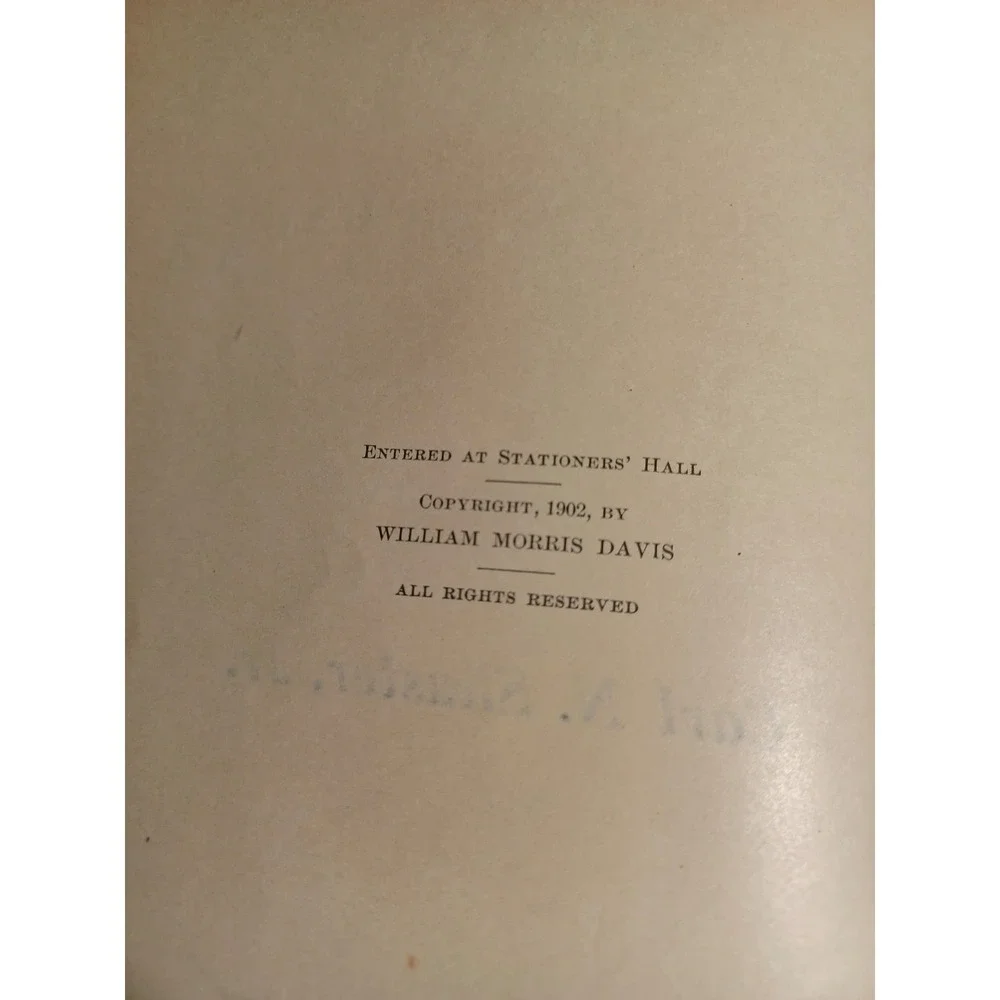 Vintage Elementary Physical Geography William‎ Morris Davis 1902 Red Cloth HC